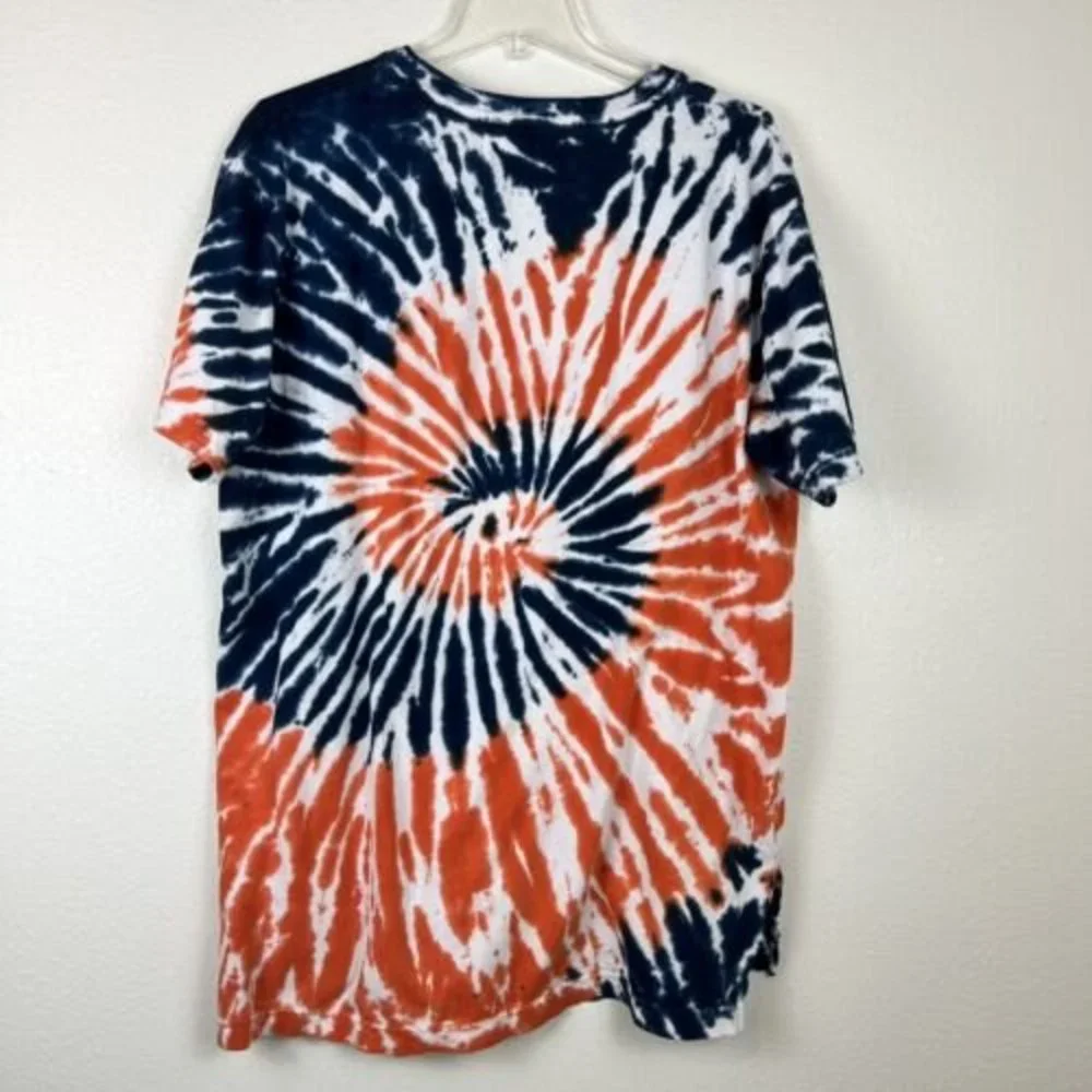 Evolution in Design XL Tie Dye SAVAGE Orange Blue Graphic Short Sleeve T-shirt